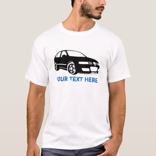Leon-Schwarzes + Ihr Text T-Shirt (Vorderseite)