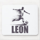 Leon Soccer Boys Personalized First Name Leon Mousepad (Vorne)