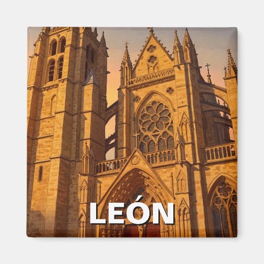 León Spain Travel Magnet (Vorne)