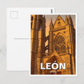 León Spain Travel Postkarte (Vorne/Hinten)