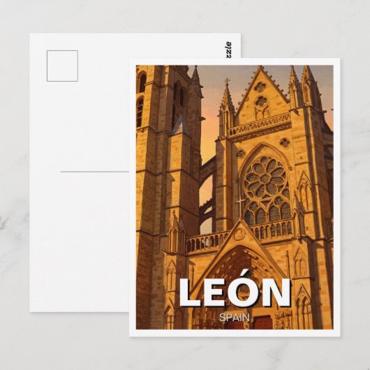 León Spain Travel Postkarte (Vorne/Hinten)