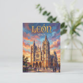 León Spanien Postkarte (Stehend Vorderseite)
