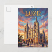 León Spanien Postkarte (Vorne/Hinten)