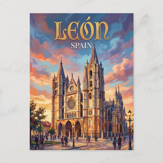 León Spanien Postkarte (Vorderseite)