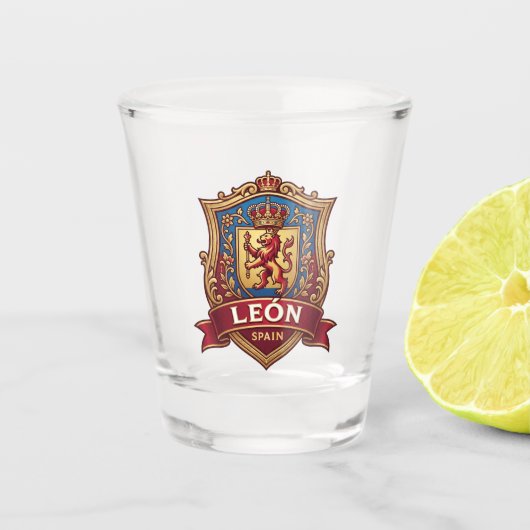 León Spanien Schnapsglas (Vorderseite)