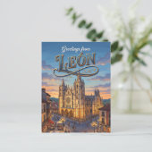León, Spanien Spanien Postkarte (Stehend Vorderseite)