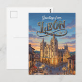 León, Spanien Spanien Postkarte (Vorne/Hinten)