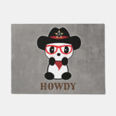 Leon the Panda Bear - Cowboy Panda Bear Fußmatte (Vorderseite)