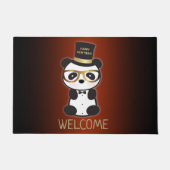 Leon the Panda Bear - Neujahr Panda Willkommen Fußmatte (Vorderseite)