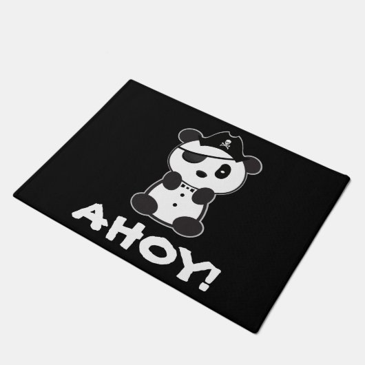 Leon the Panda Bear - Pirate Panda Bear Fußmatte (Schrägansicht)