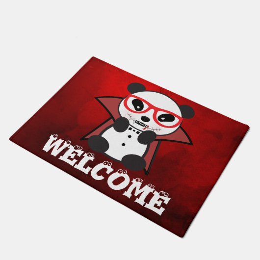 Leon the Panda Bear - Vampire Panda Bear Fußmatte (Schrägansicht)