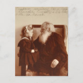 Leon Tolstoi mit seiner Enkelin Tatiana Postkarte (Vorderseite)
