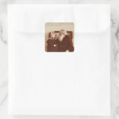 Leon Tolstoi mit seiner Enkelin Tatiana Quadratischer Aufkleber (Tasche)