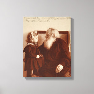 Leon Tolstoy mit seiner Enkelin, Tatjana Leinwanddruck