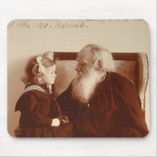 Leon Tolstoy mit seiner Enkelin, Tatjana Mousepad