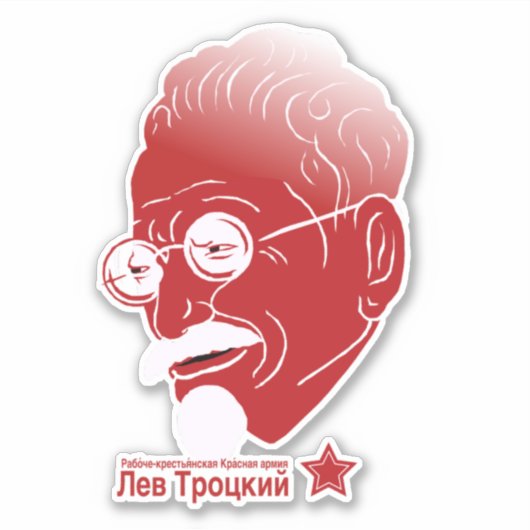 Leon Trotsky Aufkleber (Vorderseite)