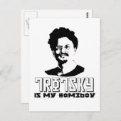 Leon Trotsky ist meine Hausfrau Postkarte (Vorne/Hinten)