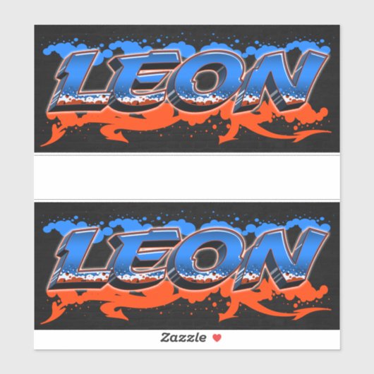 Leon Vorname Name Graffiti Aufkleber Sticker (Blatt)