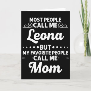 Leona Geschenk Name Lustiger Muttertag Personalisi Karte