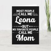 Leona Gift Name Funny Mother's Day Personalisiert  Karte (Vorderseite)