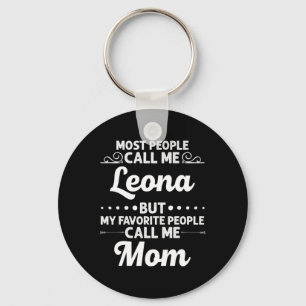 Leona Gift Name Funny Mother's Day Personalisiert Schlüsselanhänger