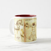 Leonado da Vinci Zeichnungen 3 Zweifarbige Tasse (Vorderseite Links)