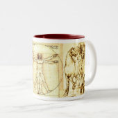 Leonado da Vinci Zeichnungen 3 Zweifarbige Tasse (VorderseiteRechts)