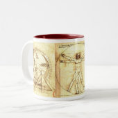 Leonado da Vinci Zeichnungen 4 Zweifarbige Tasse (Vorderseite Links)