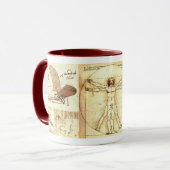 Leonado da Vinci Zeichnungen Tasse (Vorderseite Links)