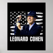 Leonard Cohen American Flag Poster (Vorne)