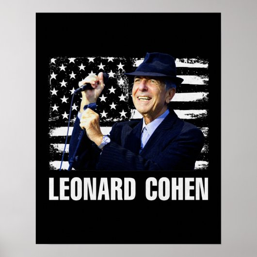 Leonard Cohen American Flag Poster (Vorne)