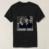 Leonard Cohen American Flag T-Shirt (Design vorne)