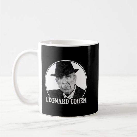 Leonard Cohen Art 60er Style Kaffeetasse (Links)