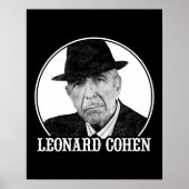 Leonard Cohen Art 60er Style Poster (Vorne)