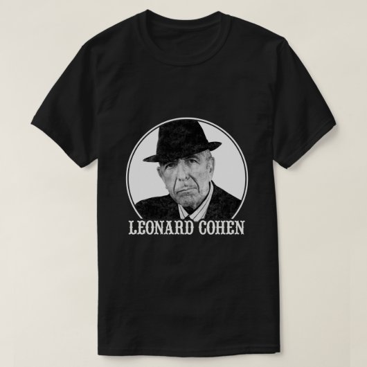 Leonard Cohen Art 60er Style T-Shirt (Design vorne)