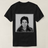 Leonard Cohen Black und White T-Shirt (Design vorne)