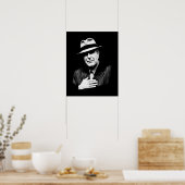 Leonard Cohen - Legende der Schwarzen und Weißen M Poster (Küche)