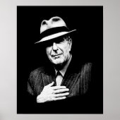 Leonard Cohen - Legende der Schwarzen und Weißen M Poster (Vorne)