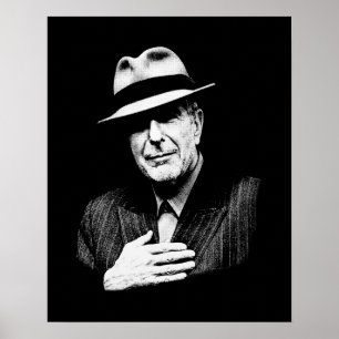 Leonard Cohen - Legende der Schwarzen und Weißen M Poster