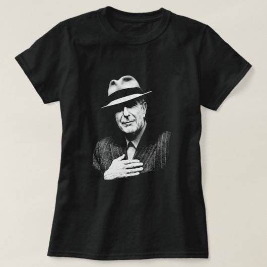 Leonard Cohen - Legende der Schwarzen und Weißen M T-Shirt (Design vorne)