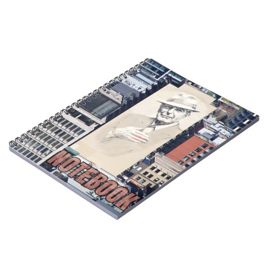 Leonard Cohen Mural in Montreal Kanada Notizblock (Linke Seite)