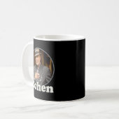 Leonard Cohen Retro Portrait FanArt Tribute Kaffeetasse (Vorderseite Links)