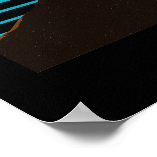 Leonard Cohen Retro Portrait Poster (Ecke)