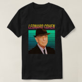 Leonard Cohen Retro Portrait T-Shirt (Design vorne)