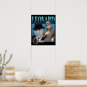 Leonard Cohen Retro Style Geschenke für Fans Poster (Küche)