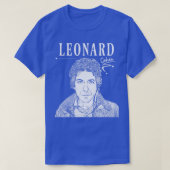 Leonard Cohen White Retro T-Shirt (Design vorne)