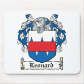 Leonard-Familienwappen Mousepad (Vorne)