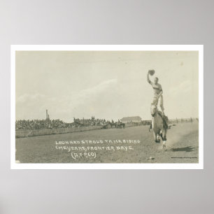 Leonard Stroud trickte beim Reiten. Poster