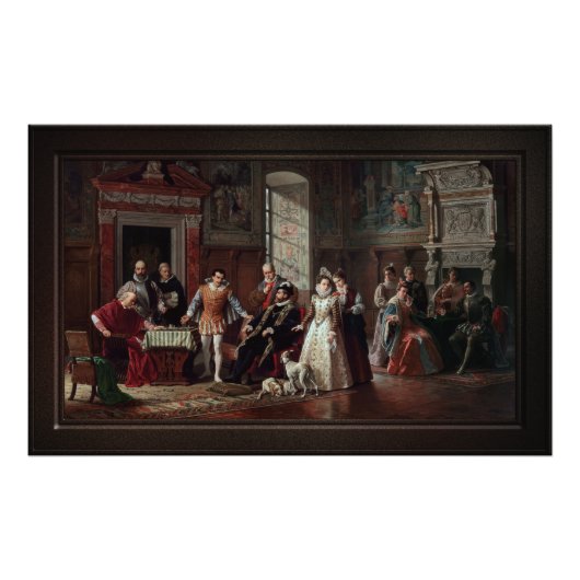 Leonardo da Cutro und Ruy Lopez spielen Schach Fotodruck (Vorne)