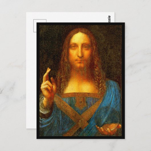 Leonardo da Vinci 1500 Postkarte (Vorne/Hinten)